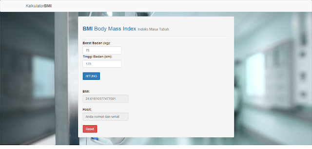 Kalkulator BMI Berbasis Web
