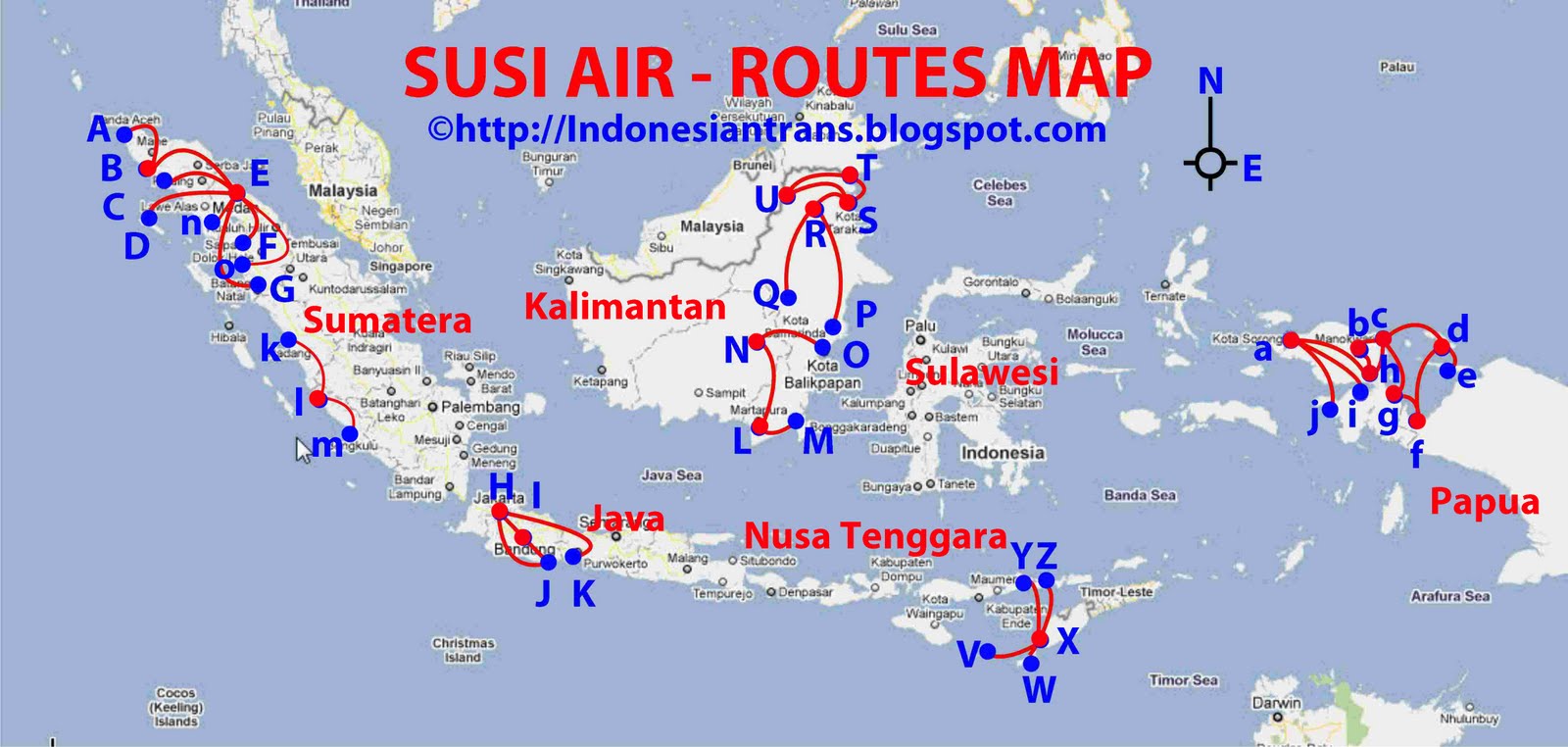 routes map: July 2011