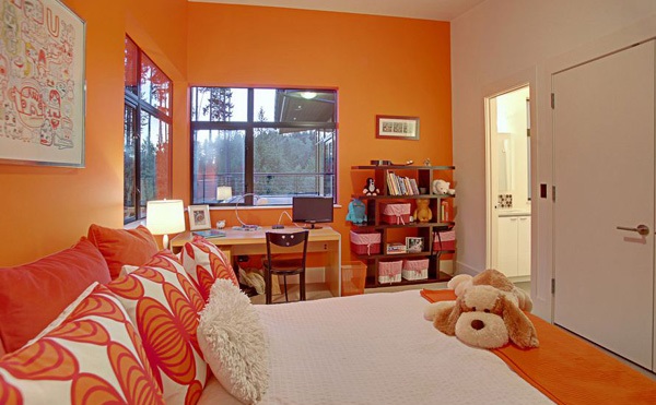 Inspirasi Desain Kamar Tidur Bertema Warna Orange