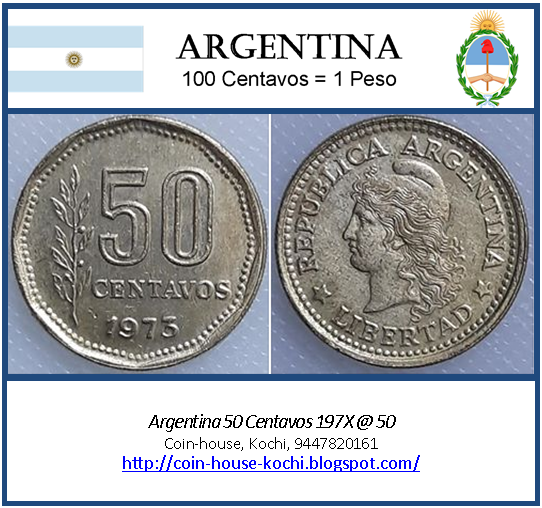 Argentina 50 Centavos 197X @ 50