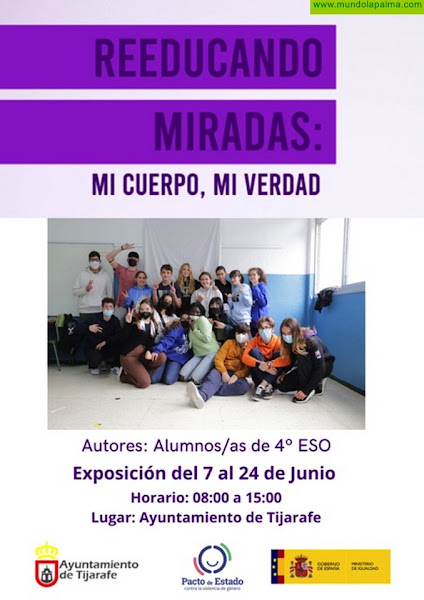 El alumnado de 4º ESO del CEO Tijarafe expone en el Ayuntamiento la muestra “Reeducando miradas: Mi cuerpo, mi verdad”