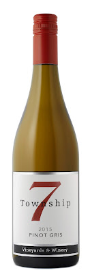 A bottle of Pinot Gris from Township 7 Vineyard and Winery