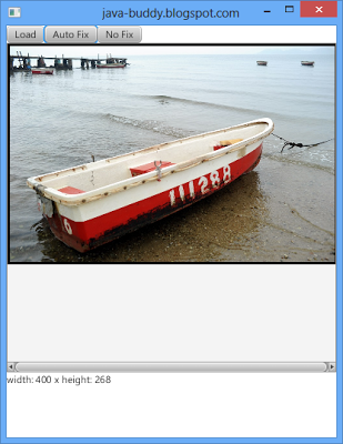 Get width and height of resized image