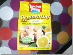 Loacker lemon-flavored wafer biscuits, though my favorite flavors are more traditional 