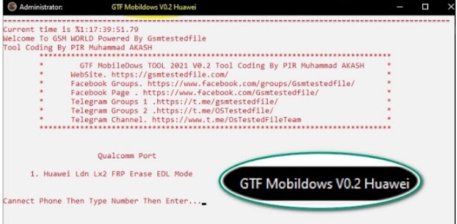 GTF Mobildows V0.2 EDL Frp Erase Tool Date Aug, 28, 2021