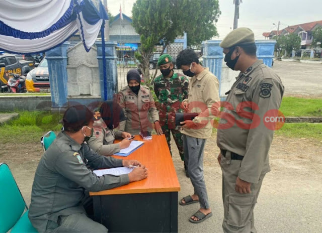 Polres Lhokseumawe Bersama Tim Gabungan Jaring 28 Pelanggar Prokes