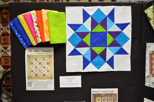 Ella Mae's Sampler  (78''-x-78'')  Style: Brights | First Block: $5 | Pattern: $7.99