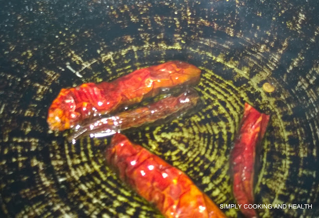 frying dry chili