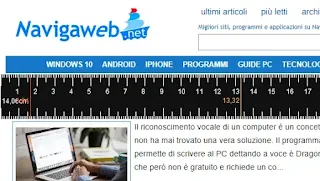 righello su PC