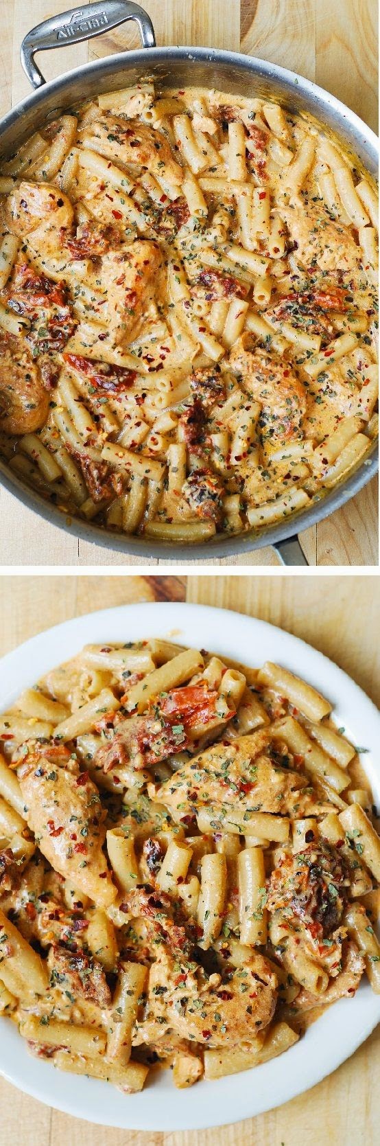 Chicken Mozzarella Pasta with Sun-Dried Tomatoes 