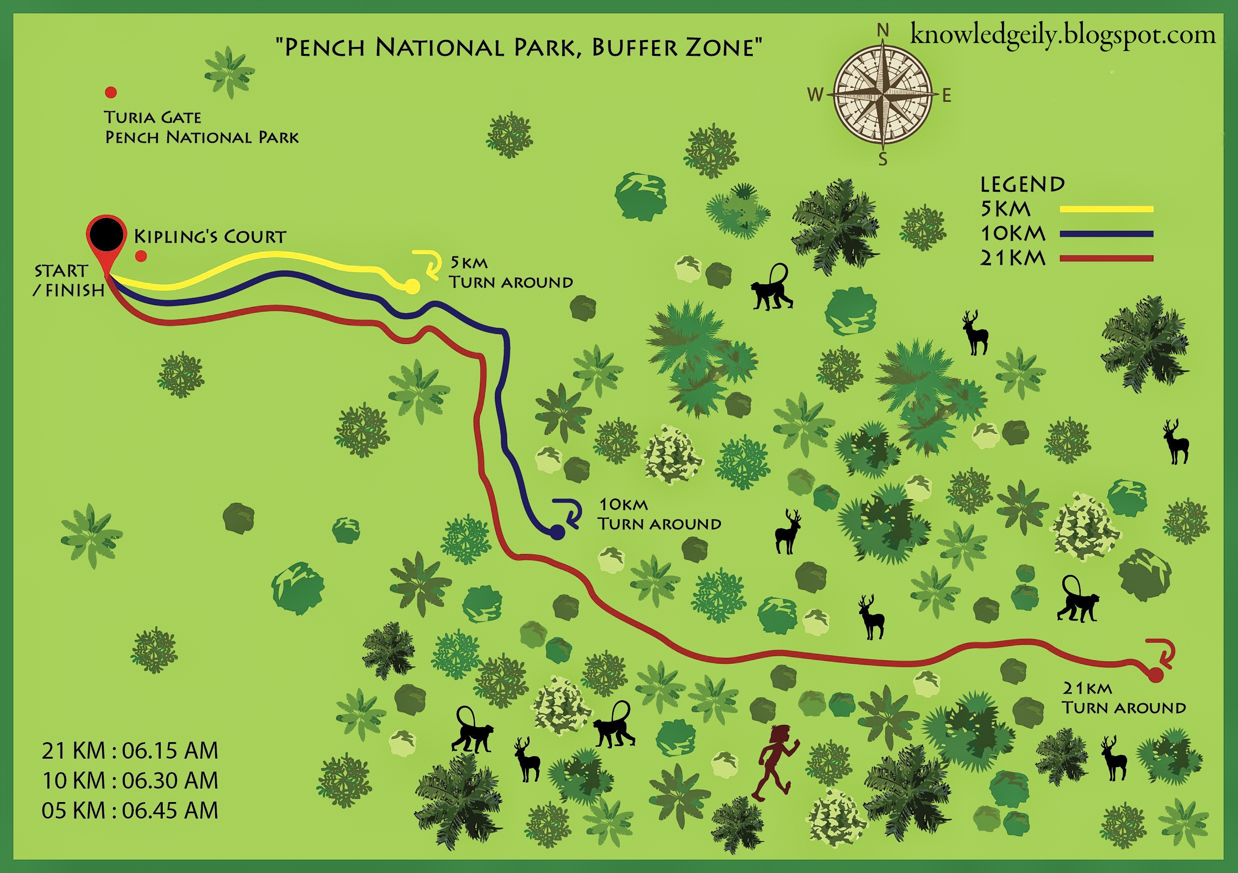 Map of Pench National Park