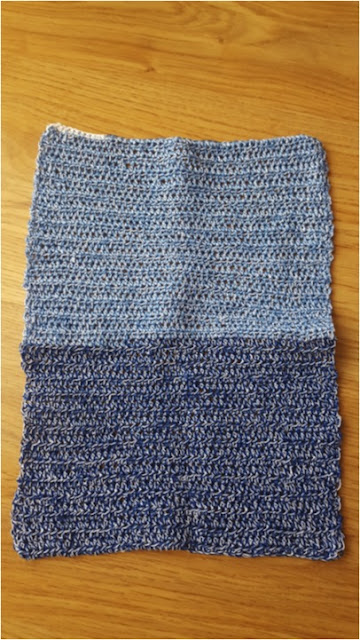 Crochet kitchen towels - the blue set