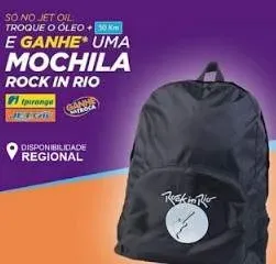 Promoção JET OIL Troque Óleo Ganhe Mochila Rock in Rio 2019 - Km de Vantagens Ipiranga