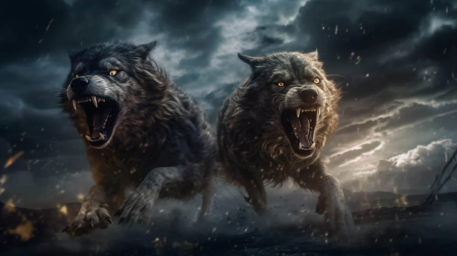 Skoll e Hati: Os Lobos Cósmicos da Mitologia Nórdica