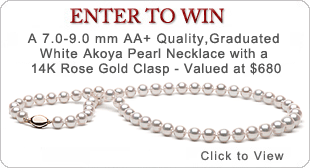 Win a graduated strand of akoya pearls from PearlParadise.com