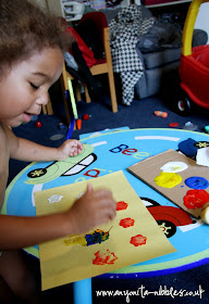 Stamping up with potato stamps from Anyonita Nibbles