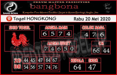 Prediksi Bang Bona HK Rabu 20 Mei 2020