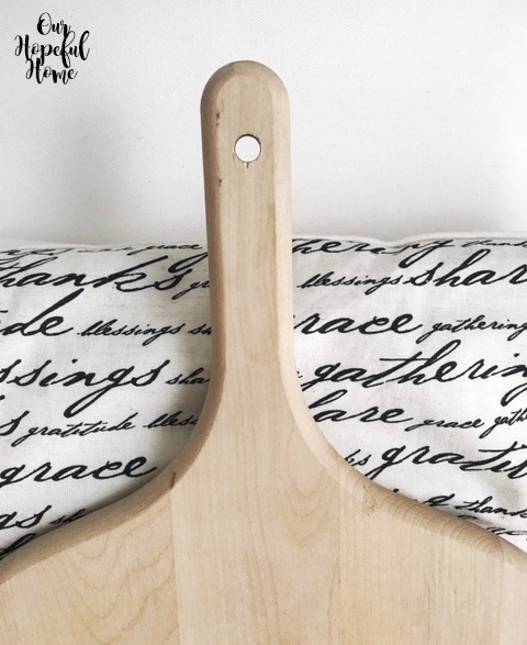 cutting board handle with hole