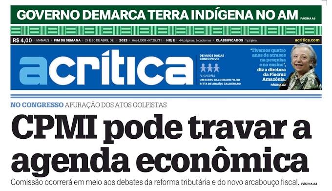 🔰 Jornal Acrítica Classificados de Empregos do dia 29.04.23 Edição: 25.711/23, Confira as Ofertas e Envie seu Currículo, Acesse o nosso Link Abaixo.