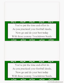 Touchdown Seeds Football Party Favors Printable by Kandy Kreations