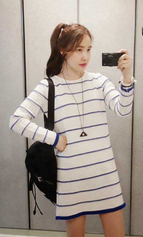 Long Sleeved Striped Dress