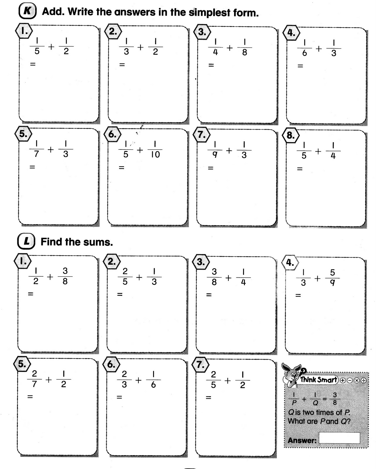 Keseronokan Matematik: Worksheets