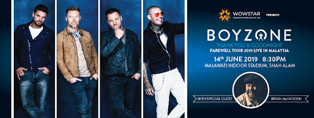 Konsert Terakhir Boyzone “Thank you and Goodnight Farewell” Bersama Artis Jemputan Brian McFadden 