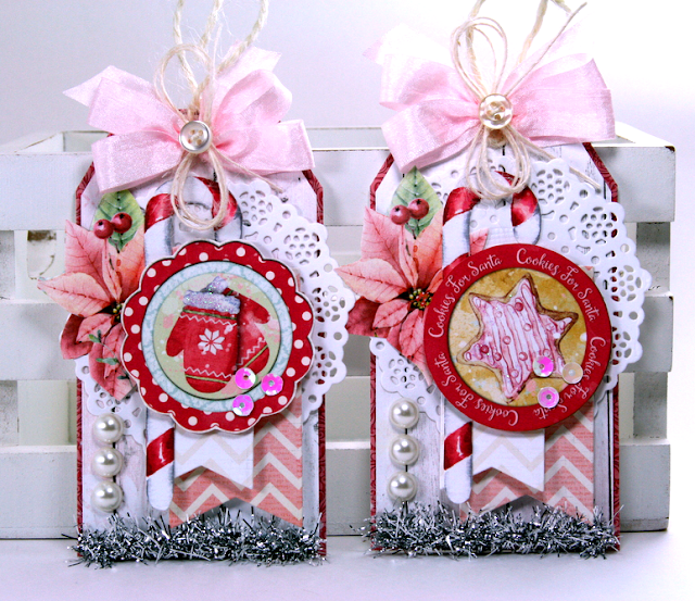 All I Want For Christmas Tags by Ginny Nemchak using BoBunny Carousel Christmas