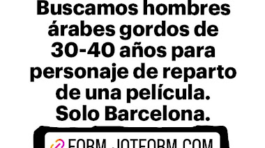 CASTING en BCN: Se buscan HOMBRES GORDITOS de 30 a 40 años para personaje de reparto en PELÍCULA