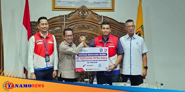 Bupati Eka Putra Terima Sumbangan PT. Pertamina Patra Niaga Regional Sumbagut, GM Freddy Anwar Jamin Pasokan BBM Aman