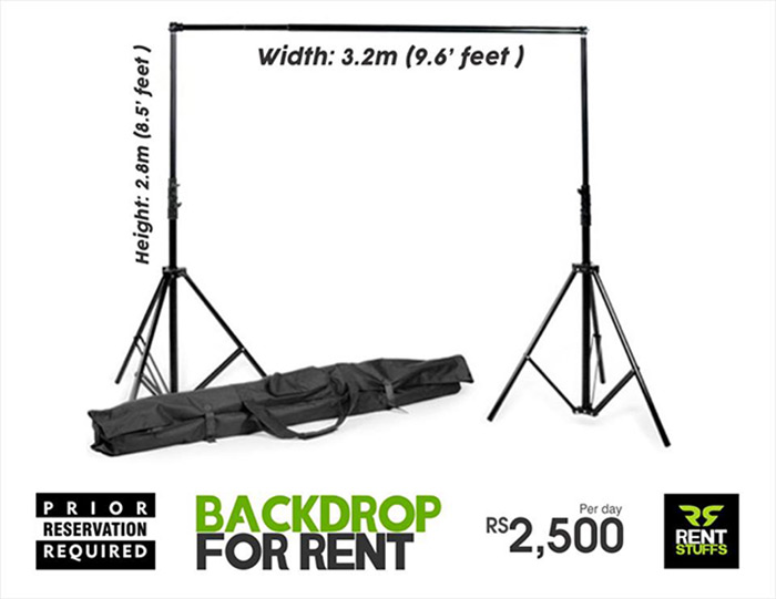 Tripod Backdrop Stand for Rent.