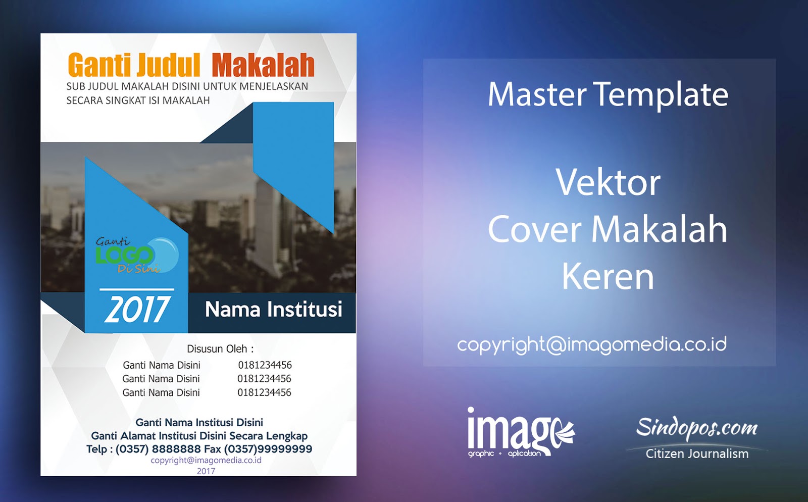 Download Template Desain Cover Makalah Keren  Imago Media