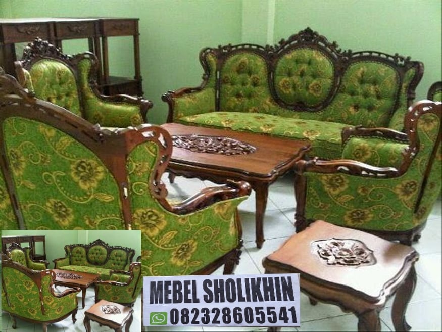 025 Tipe Sofa Kursi  Tamu  Ganesa Monako Jati Ukir Jepara 