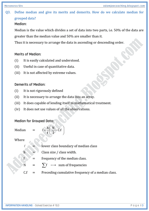 information-handling-exercise-10-3-mathematics-10th