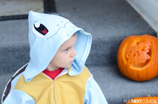 Cute homemade Pokemon costume for kids - how to make Squirtle from And Next Comes L