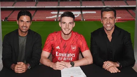 Decaln Rice has put pen to paper to join Arsenal on a long-term deal