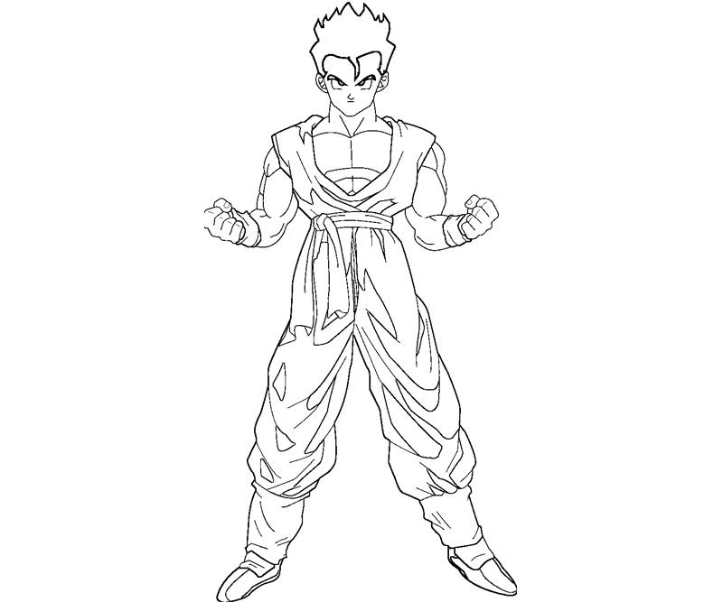 Printable Gohan 5 Coloring Page