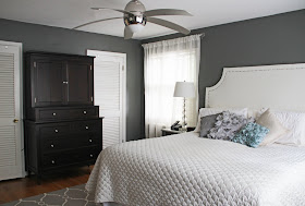 Gray & Metallic Bedroom Makeover