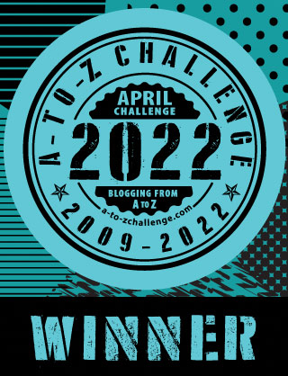 #AtoZChallenge 2022 WINNER badge