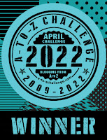 #AtoZChallenge 2022 WINNER badge
