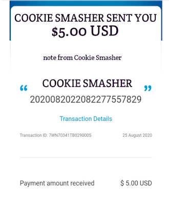 Cookie Smasher Payment Proof