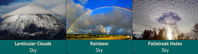 30 Weird and Wonderful Natural Phenomena From Around the World 16. Lenticular Clouds - Sky 17. Rainbow - Sky 18. Fallstreak Holes - Sky