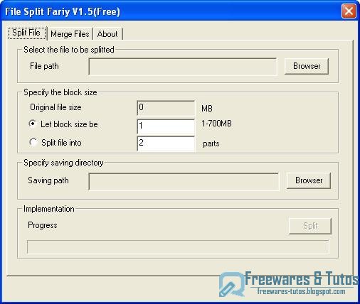 File Split Fairy : découpez (et recollez) vos fichiers