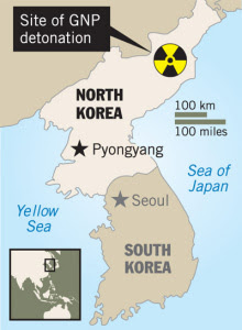 mapa Coréia