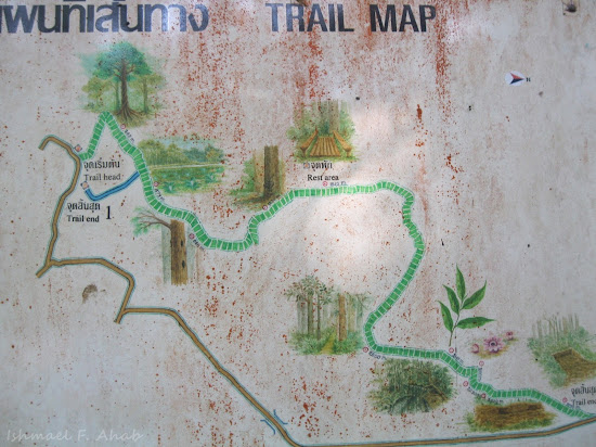 Trail map for Phukhieo Wildlife Park