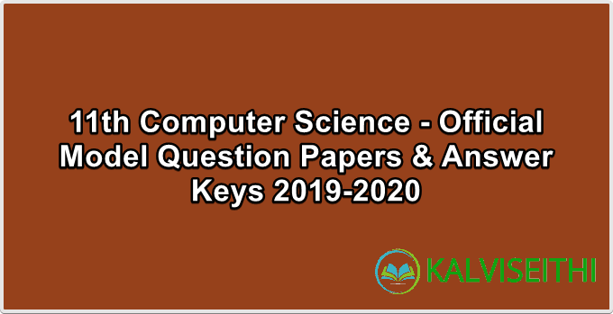 11th Official Model Question Paper | Computer Science