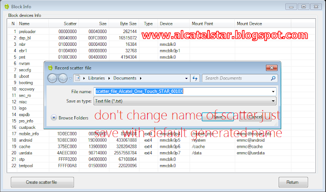 how to create scatter file alcatel star idol xpop mpop spop mtk