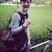 Greyson Chance Bali 2013 Bike Short Pants Photo