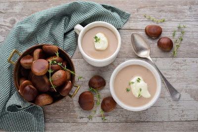 The velouté of smoked chestnuts