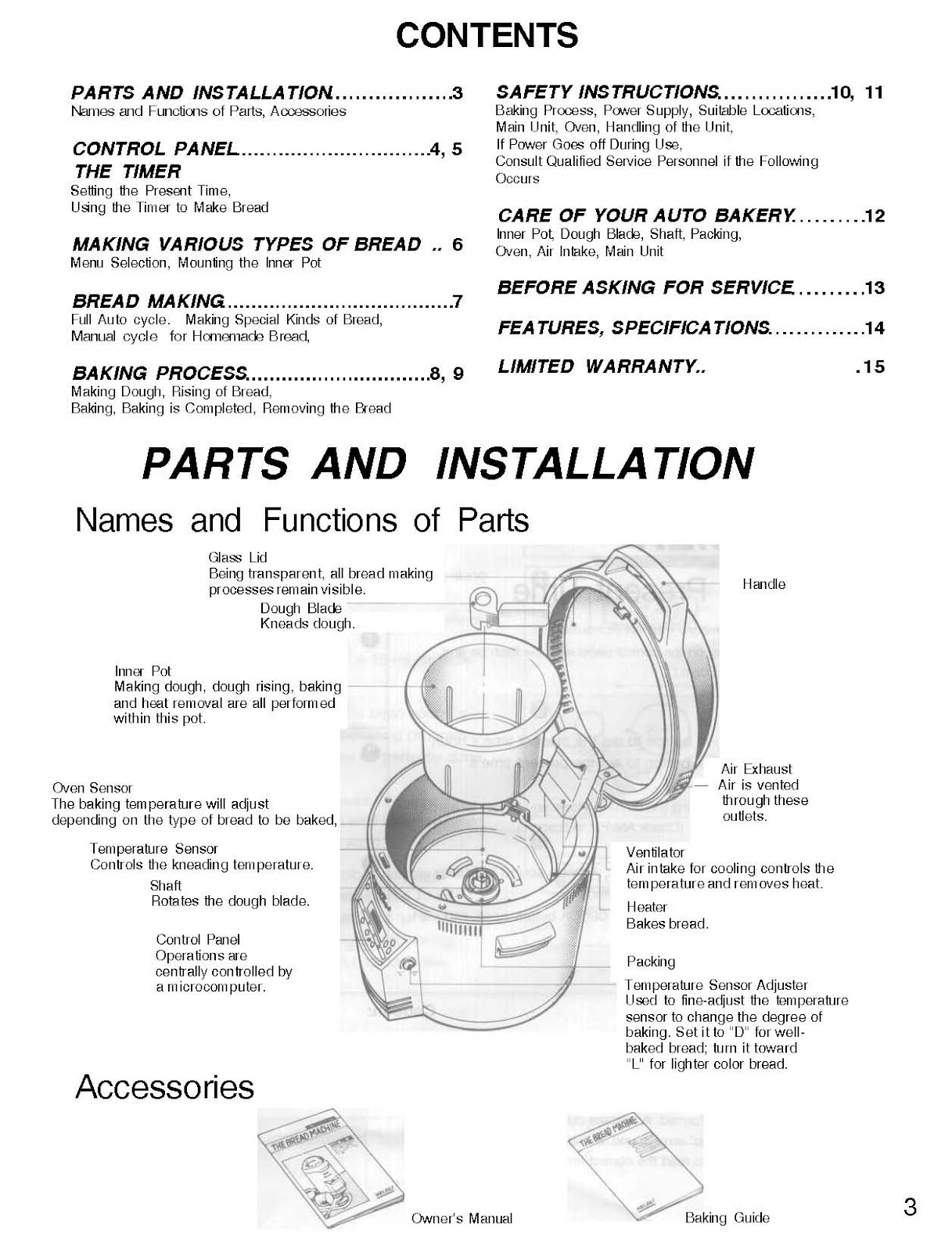 Welbilt Bread Machine Blog: Model - ABM100-4 Welbilt Bread Machine Instruction Manual Model